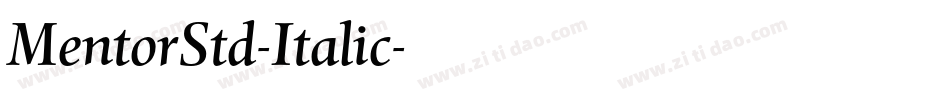 MentorStd-Italic字体转换