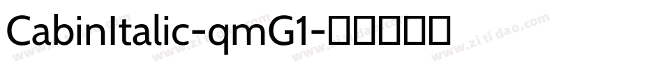 CabinItalic-qmG1字体转换