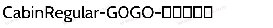 CabinRegular-G0GO字体转换