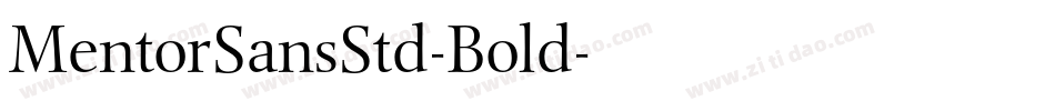 MentorSansStd-Bold字体转换