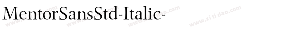 MentorSansStd-Italic字体转换