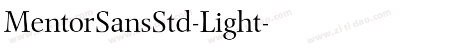 MentorSansStd-Light字体转换