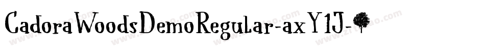 CadoraWoodsDemoRegular-axY1J字体转换