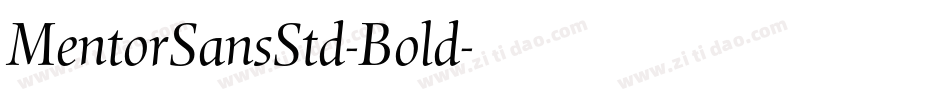 MentorSansStd-Bold字体转换