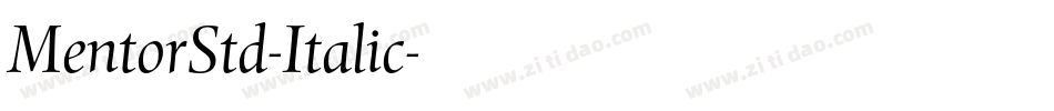MentorStd-Italic字体转换