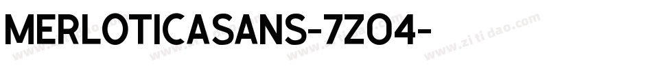 MerloticaSans-7Z04字体转换