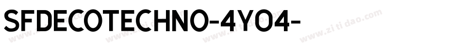 SfDecotechno-4y04字体转换