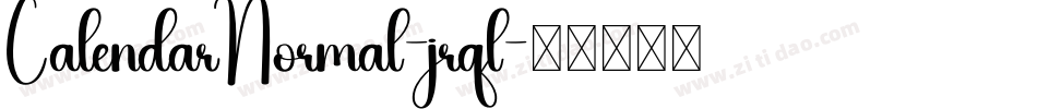 CalendarNormal-jrql字体转换