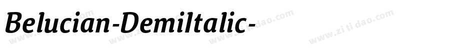 Belucian-DemiItalic字体转换