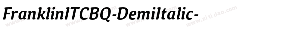 FranklinITCBQ-DemiItalic字体转换