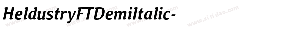 HeldustryFTDemiItalic字体转换