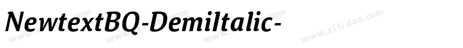 NewtextBQ-DemiItalic字体转换