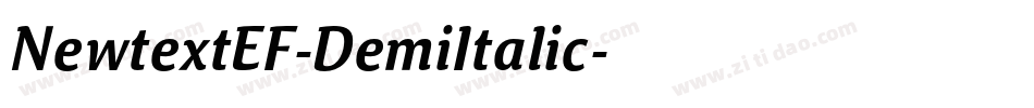 NewtextEF-DemiItalic字体转换