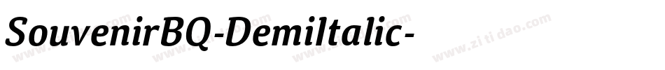 SouvenirBQ-DemiItalic字体转换