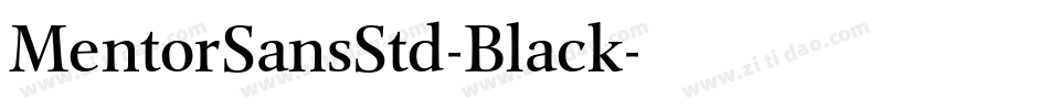 MentorSansStd-Black字体转换