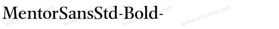 MentorSansStd-Bold字体转换