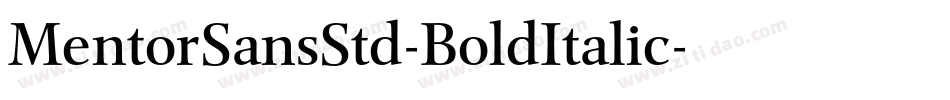 MentorSansStd-BoldItalic字体转换