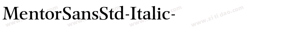 MentorSansStd-Italic字体转换
