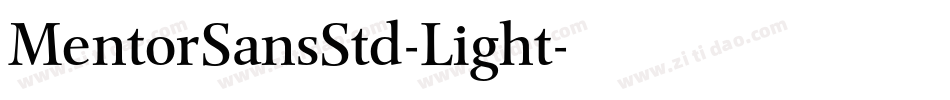 MentorSansStd-Light字体转换