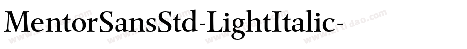 MentorSansStd-LightItalic字体转换