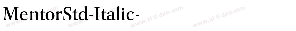 MentorStd-Italic字体转换