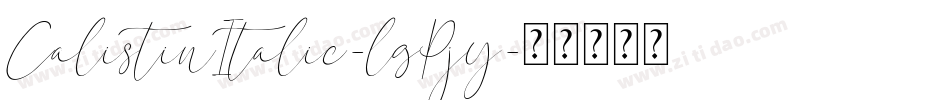 CalistinItalic-lgPjy字体转换