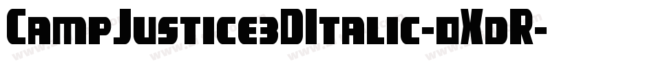 CampJustice3DItalic-0XdR字体转换