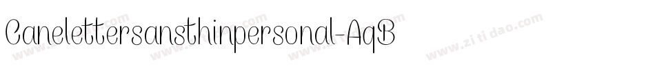 Canelettersansthinpersonal-AqBx字体转换