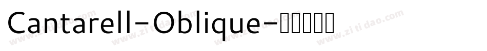 Cantarell-Oblique字体转换