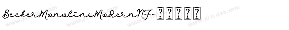 BeckerMonolineModernNF字体转换