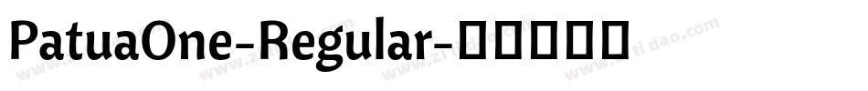 PatuaOne-Regular字体转换