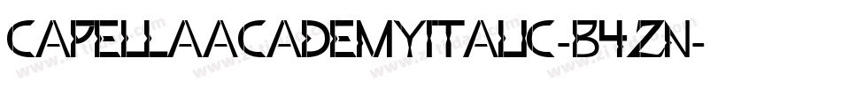 CapellaAcademyItalic-B4zn字体转换