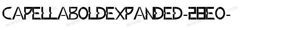 CapellaBoldExpanded-28eo字体转换