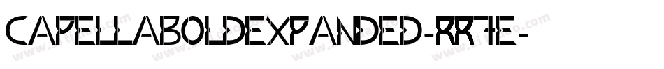 CapellaBoldExpanded-RR7e字体转换