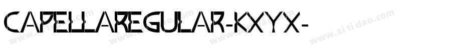 CapellaRegular-KxYX字体转换