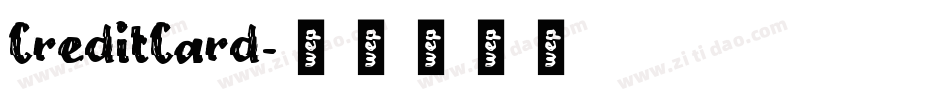 CreditCard字体转换