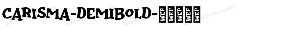 Carisma-demibold字体转换