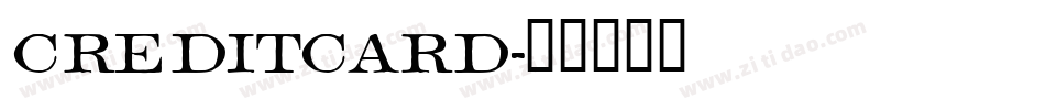 CreditCard字体转换