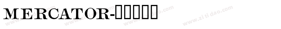 Mercator字体转换