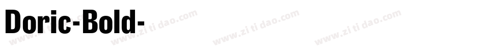 Doric-Bold字体转换