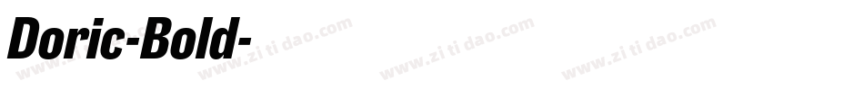Doric-Bold字体转换