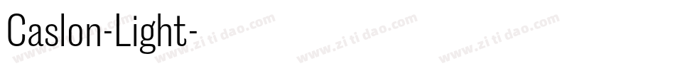Caslon-Light字体转换