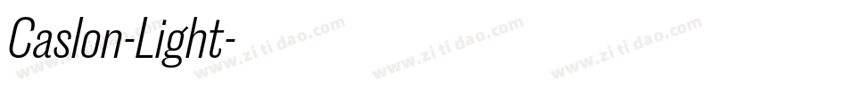 Caslon-Light字体转换