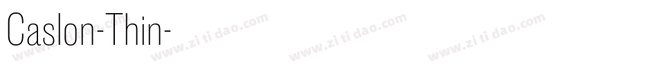 Caslon-Thin字体转换