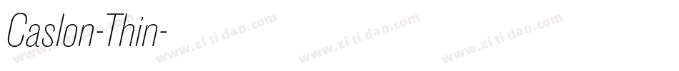 Caslon-Thin字体转换