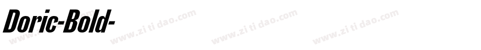 Doric-Bold字体转换