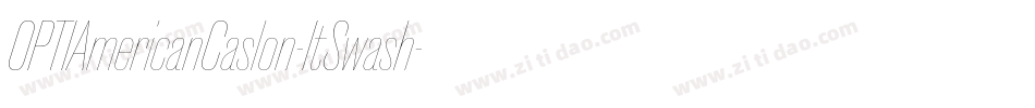 OPTIAmericanCaslon-ItSwash字体转换