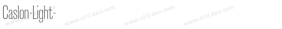 Caslon-Light字体转换