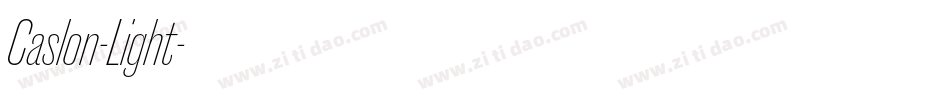 Caslon-Light字体转换