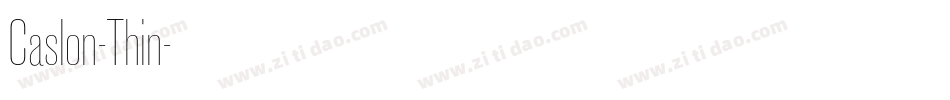 Caslon-Thin字体转换